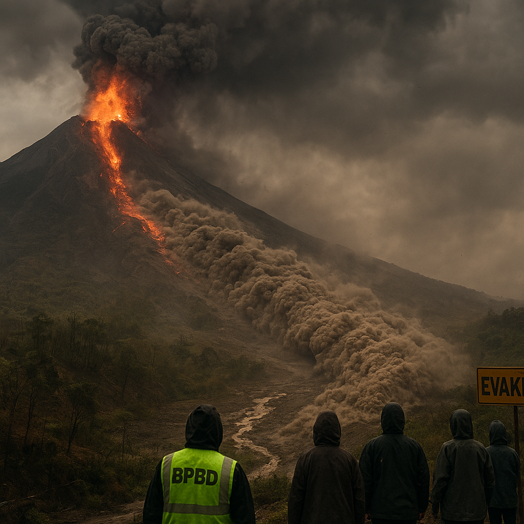 Gunung Merapi Luncurkan Awan Panas Guguran Sejauh 2.000 Meter