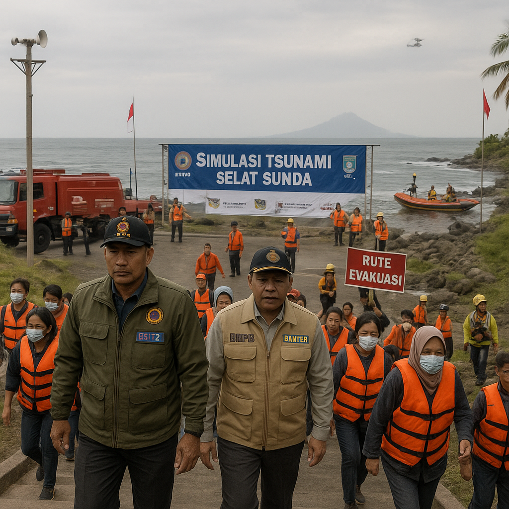 Kesiapsiagaan Tsunami Diuji di Selat Sunda