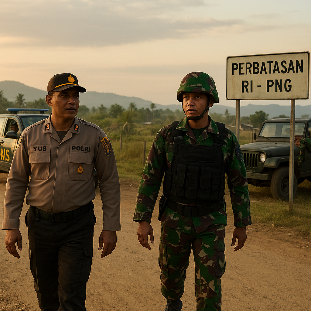 Polres Merauke Gelar Patroli Rutin di Perbatasan RI-PNG untuk Antisipasi Gangguan Keamanan