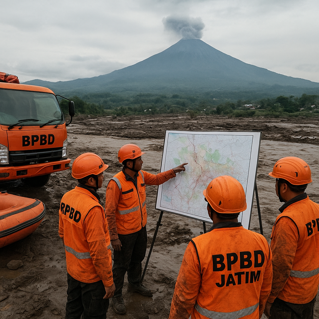 BPBD Jatim Siagakan Personel Antisipasi Banjir Bandang Pasca Erupsi Semeru