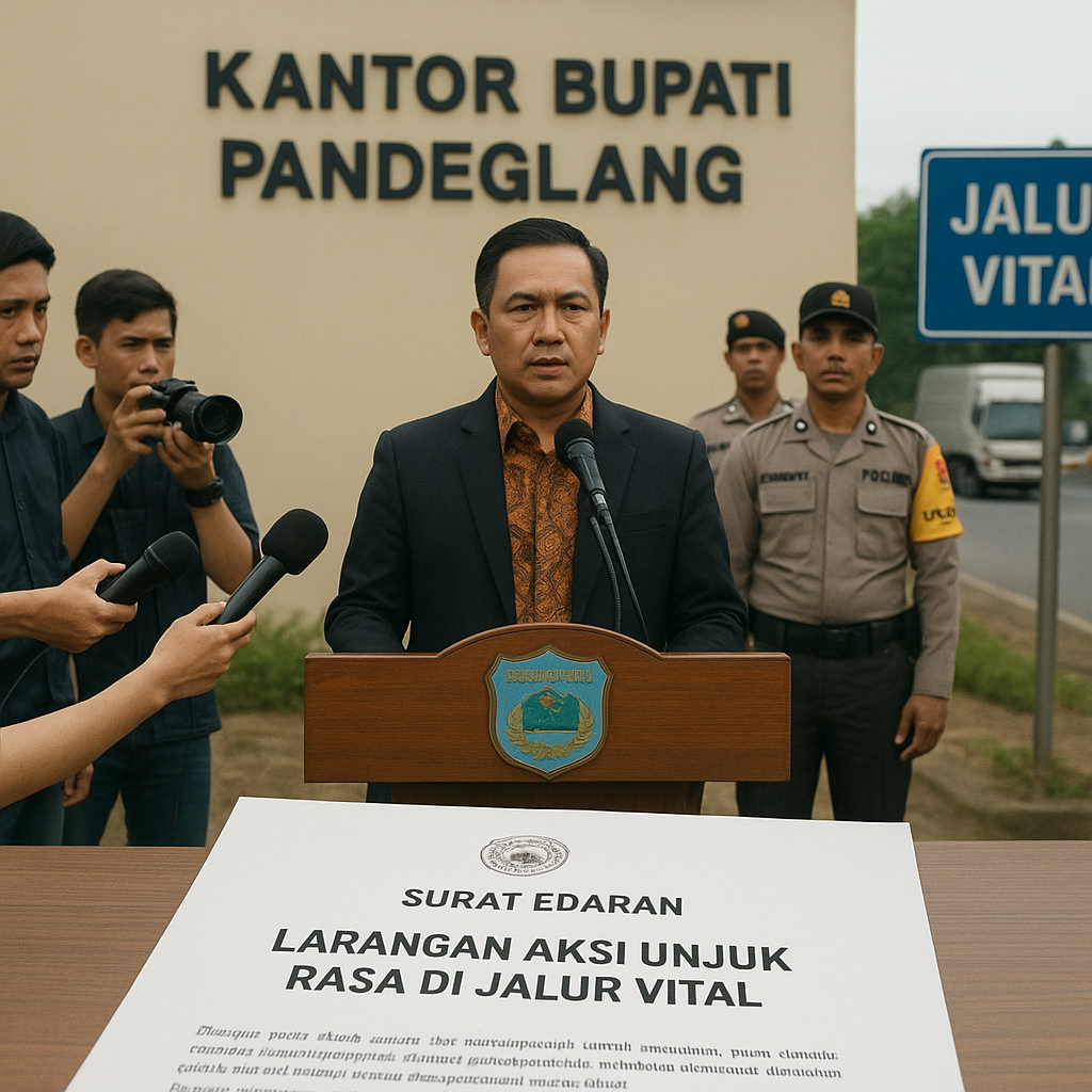 Bupati Pandeglang Terbitkan Surat Edaran Larangan Aksi Unjuk Rasa di Jalur Vital
