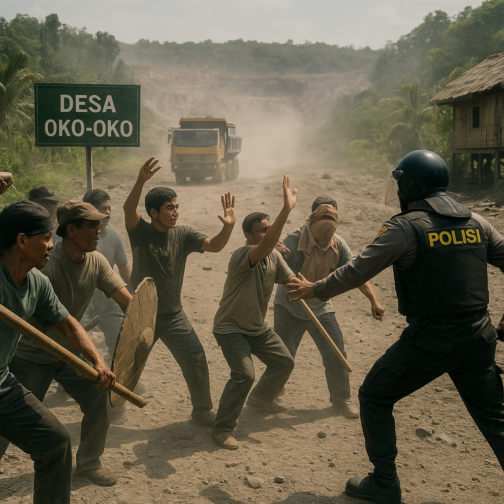 Bentrokan Antarwarga Terkait Sengketa Lahan di Desa Oko-Oko, Kolaka