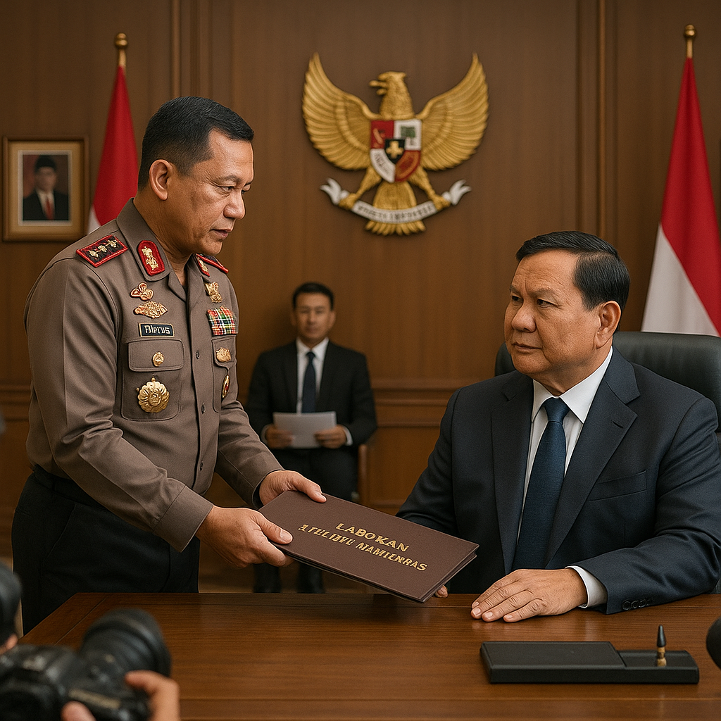 Kapolri Laporkan Situasi Kamtibmas Seluruh Indonesia ke Presiden Prabowo