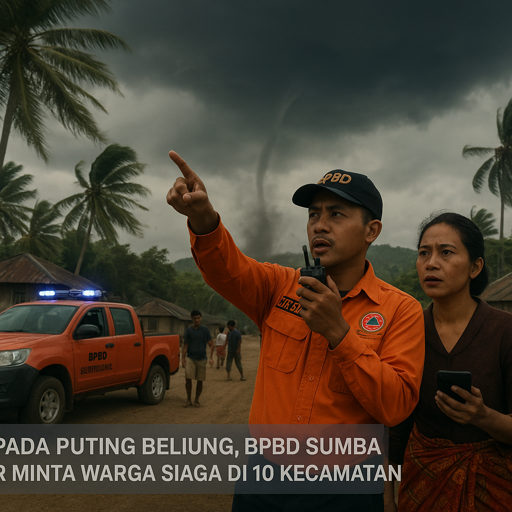 Waspada Puting Beliung, BPBD Sumba Timur Minta Warga Siaga di 10 Kecamatan