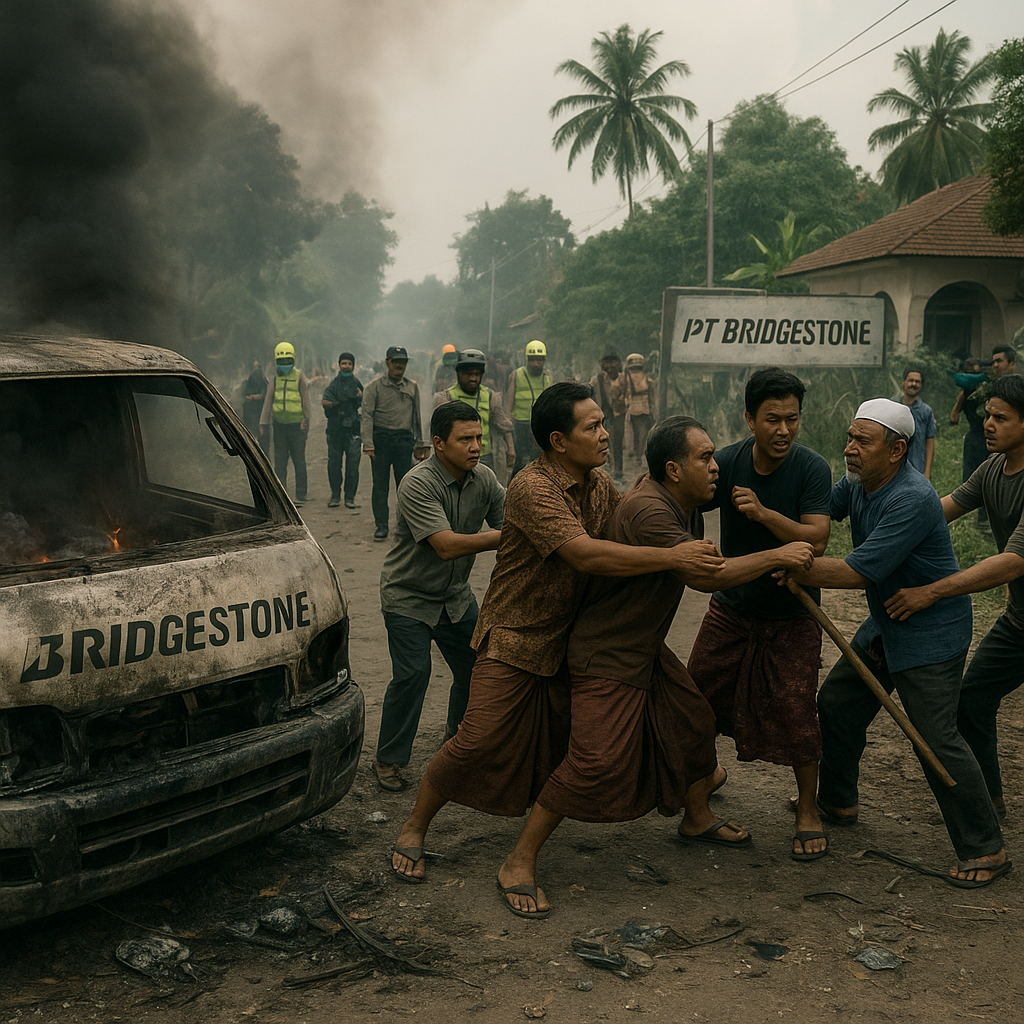 Bentrokan dan Pembakaran Kendaraan Terjadi Akibat Sengketa Lahan di Nagur Pane, Sergai