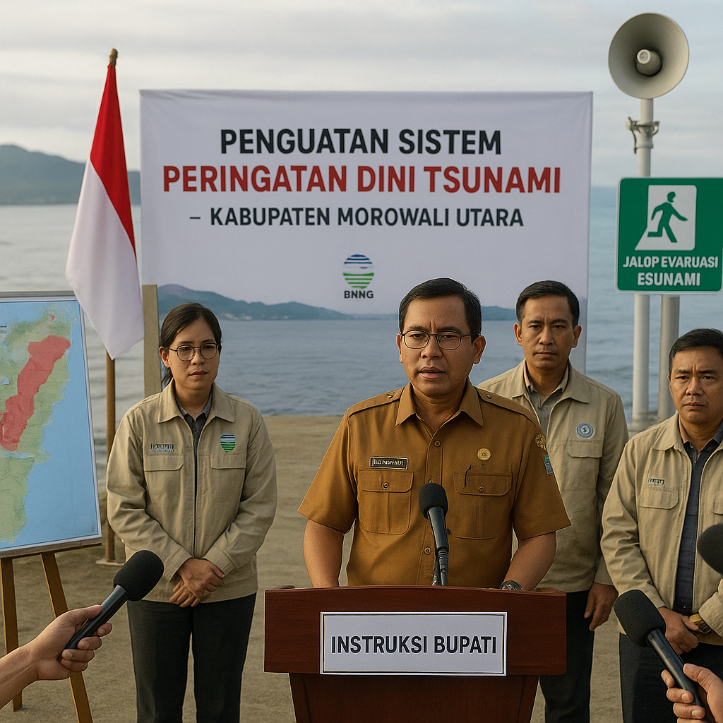Bupati Morowali Utara Terbitkan Instruksi Penguatan Sistem Peringatan Dini Tsunami