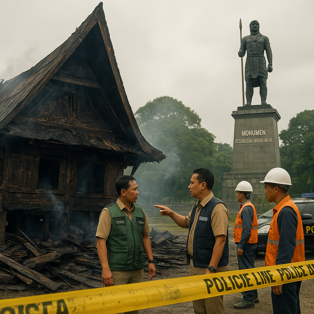 AKHIRNYA Rumah Adat Batak yang Terbakar di Monumen Sisingamangaraja XII Akan Diperbaiki Pemko Medan