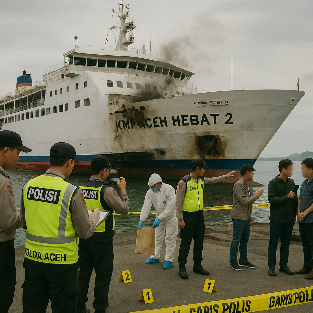 Polda Aceh Dalami Penyebab Ledakan di KMP Aceh Hebat 2, Periksa 12 Saksi