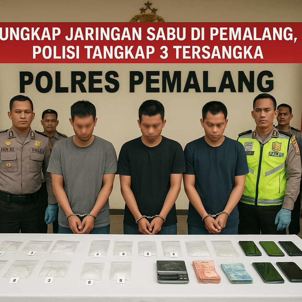 Ungkap Jaringan Sabu di Pemalang, Polisi Tangkap 3 Tersangka