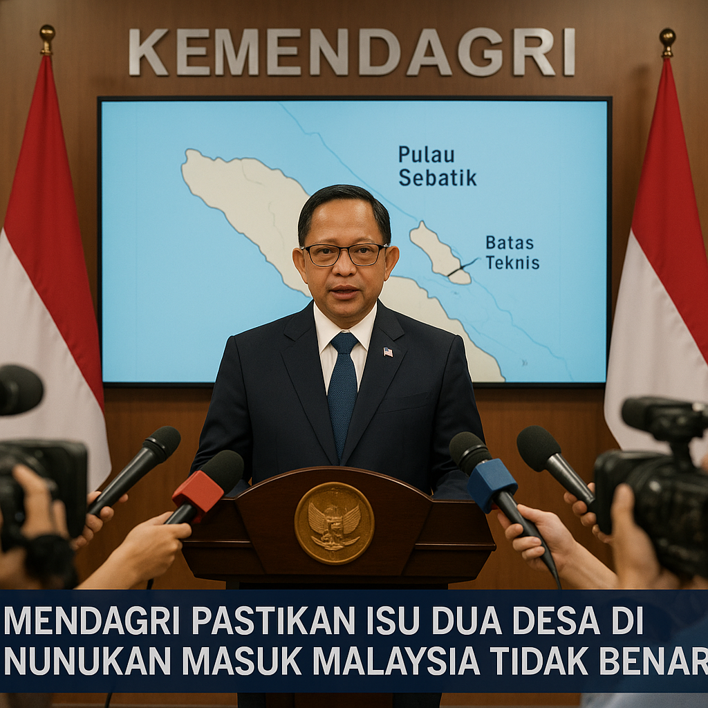 Mendagri Pastikan Isu Dua Desa di Nunukan Masuk Malaysia Tidak Benar
