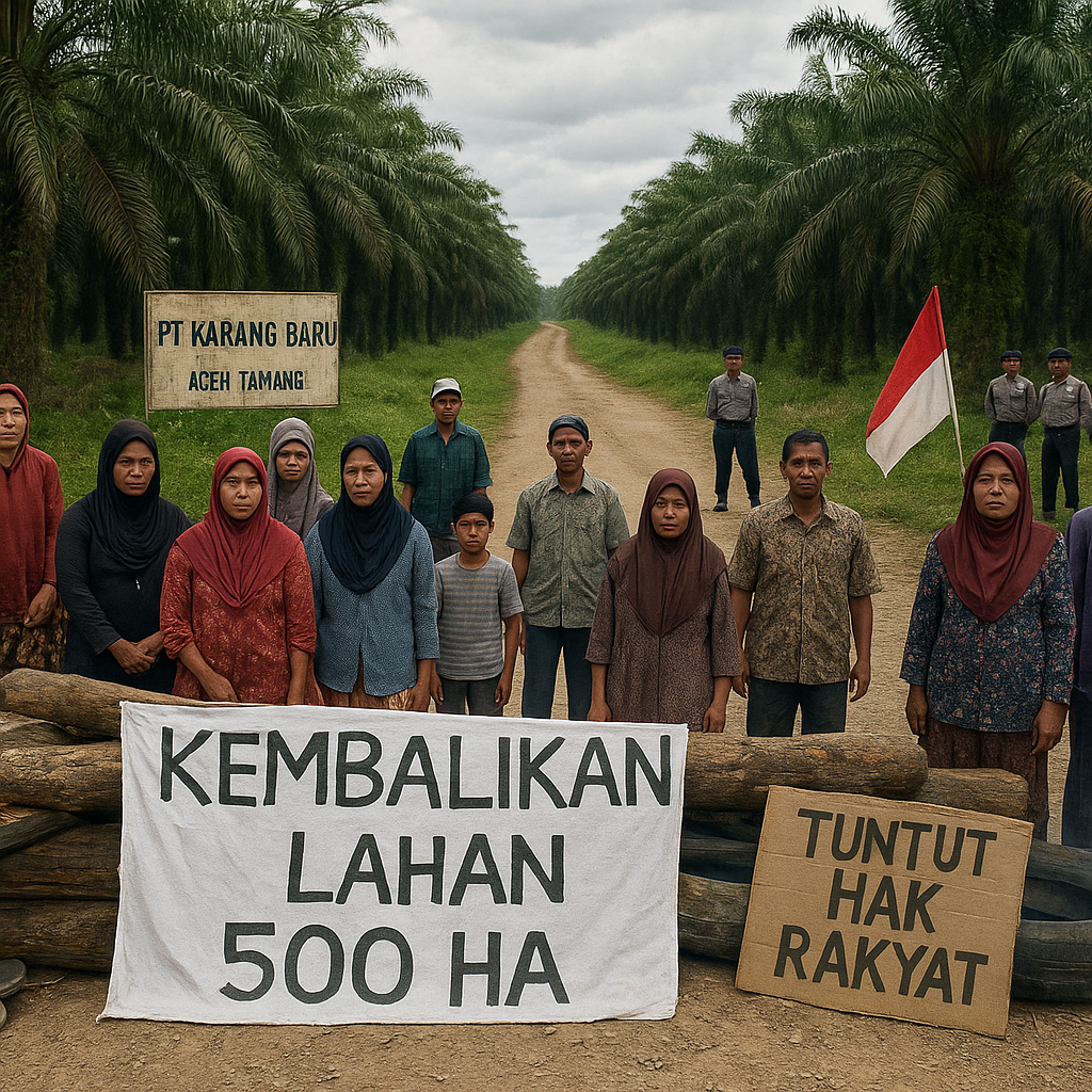 Konflik Agraria Memanas, Warga Blokade Akses ke Perkebunan Sawit di Aceh Tamiang