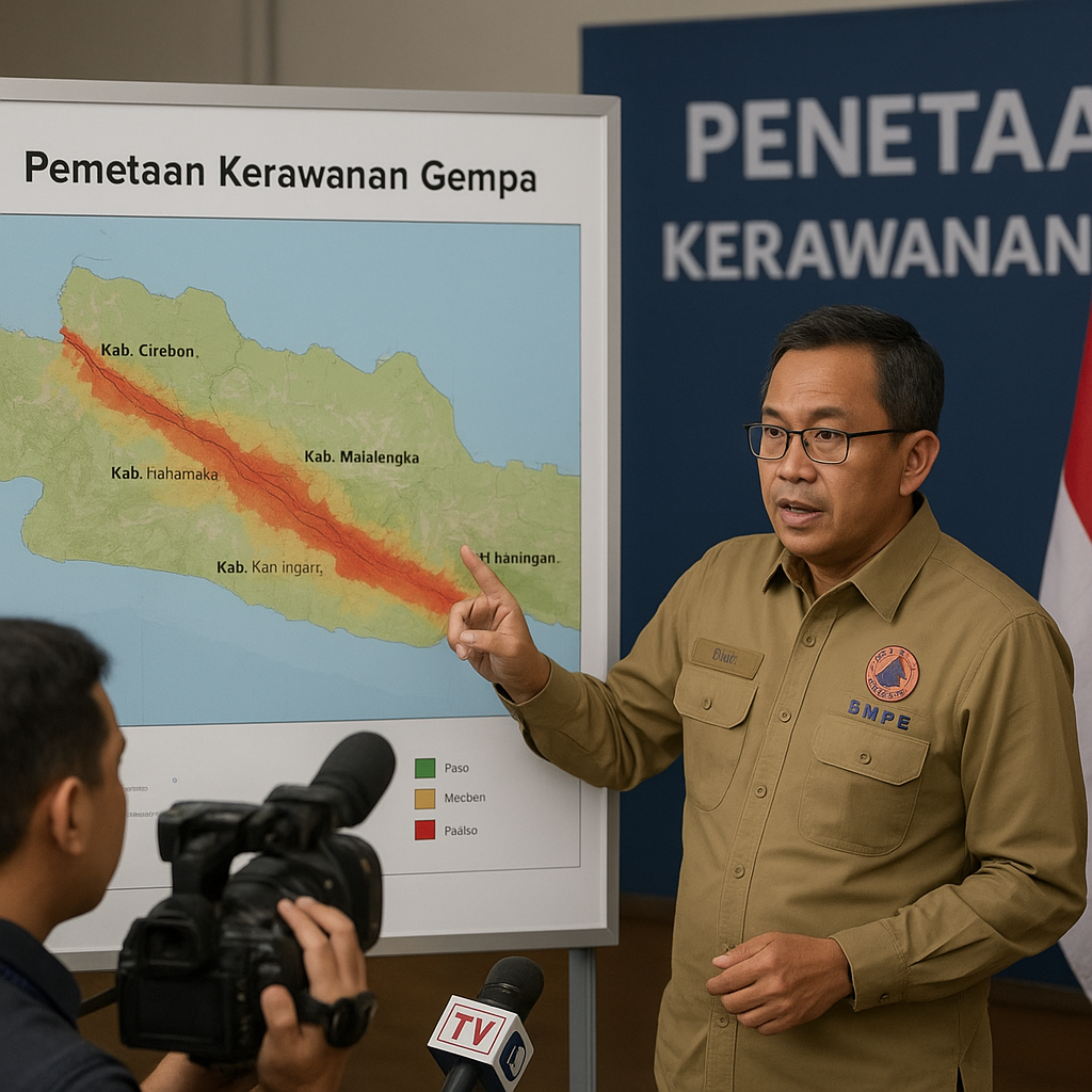 BNPB Rilis Pemetaan Kerawanan Bencana Gempa di 10 Kabupaten Jawa Barat