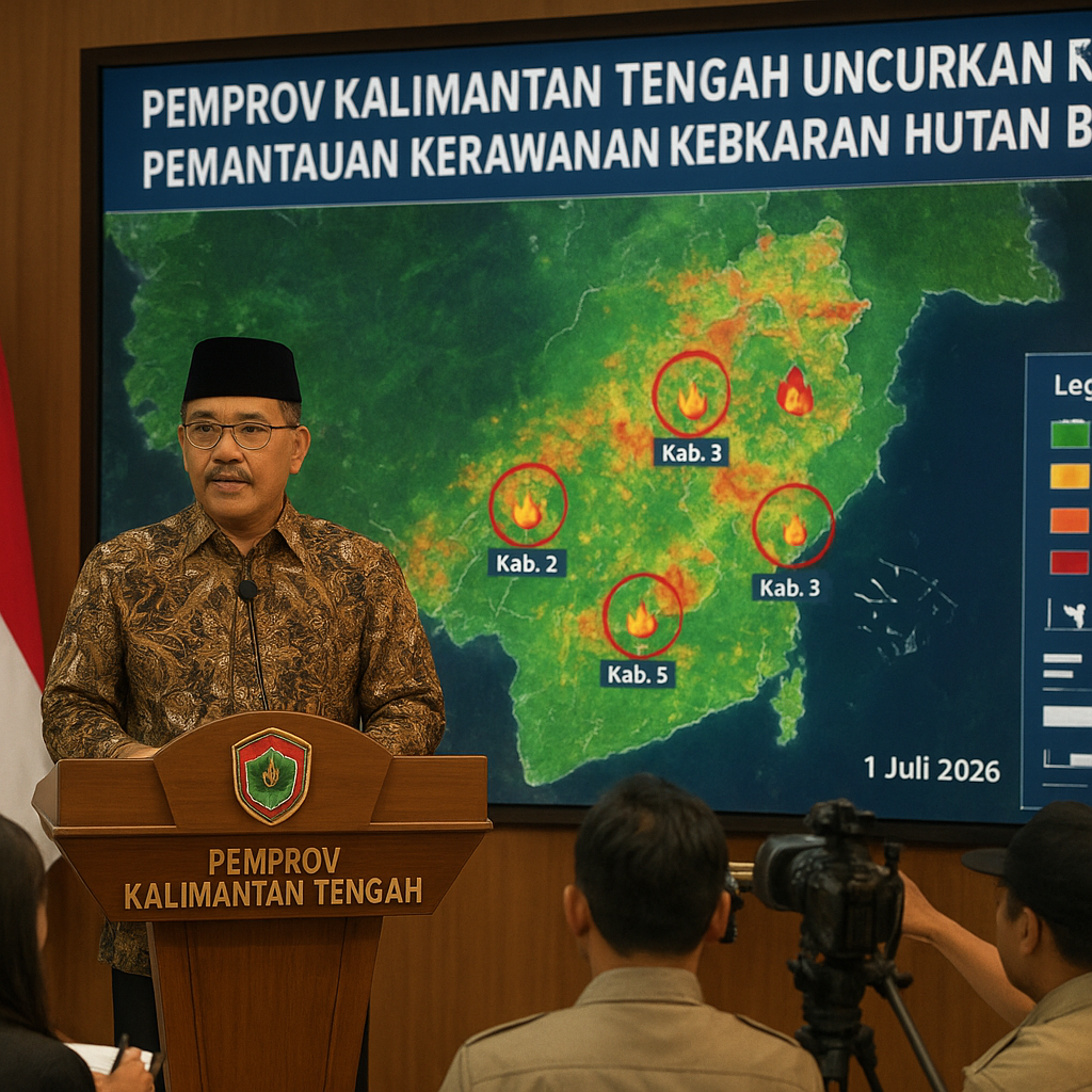 Pemprov Kalimantan Tengah Luncurkan Sistem Pemantauan Kerawanan Kebakaran Hutan Berbasis GIS