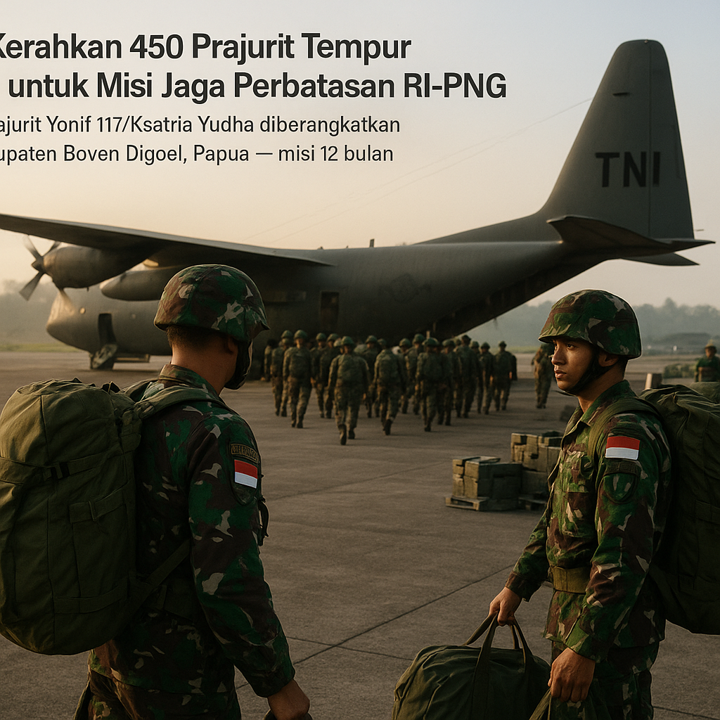 TNI Kerahkan 450 Prajurit Tempur Aceh untuk Misi Jaga Perbatasan RI-PNG