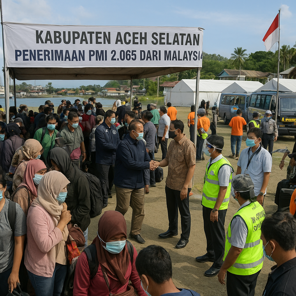 Kabupaten Aceh Selatan Terima Kembali 2.065 PMI dari Malaysia, Disiapkan Rumah Karantina