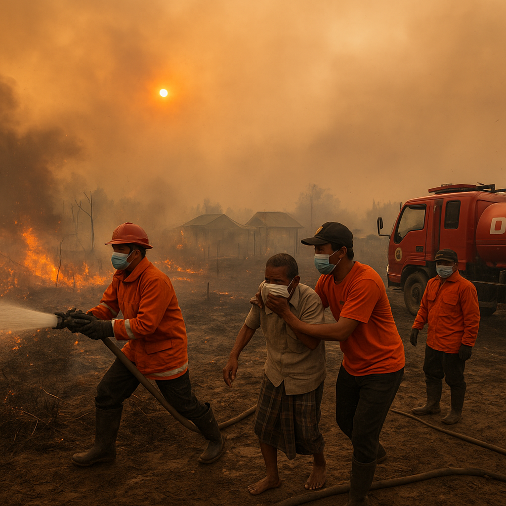 Kebakaran Hutan di Kalteng Meluas, Tiga Desa di Katingan Terancam Asap Tebal