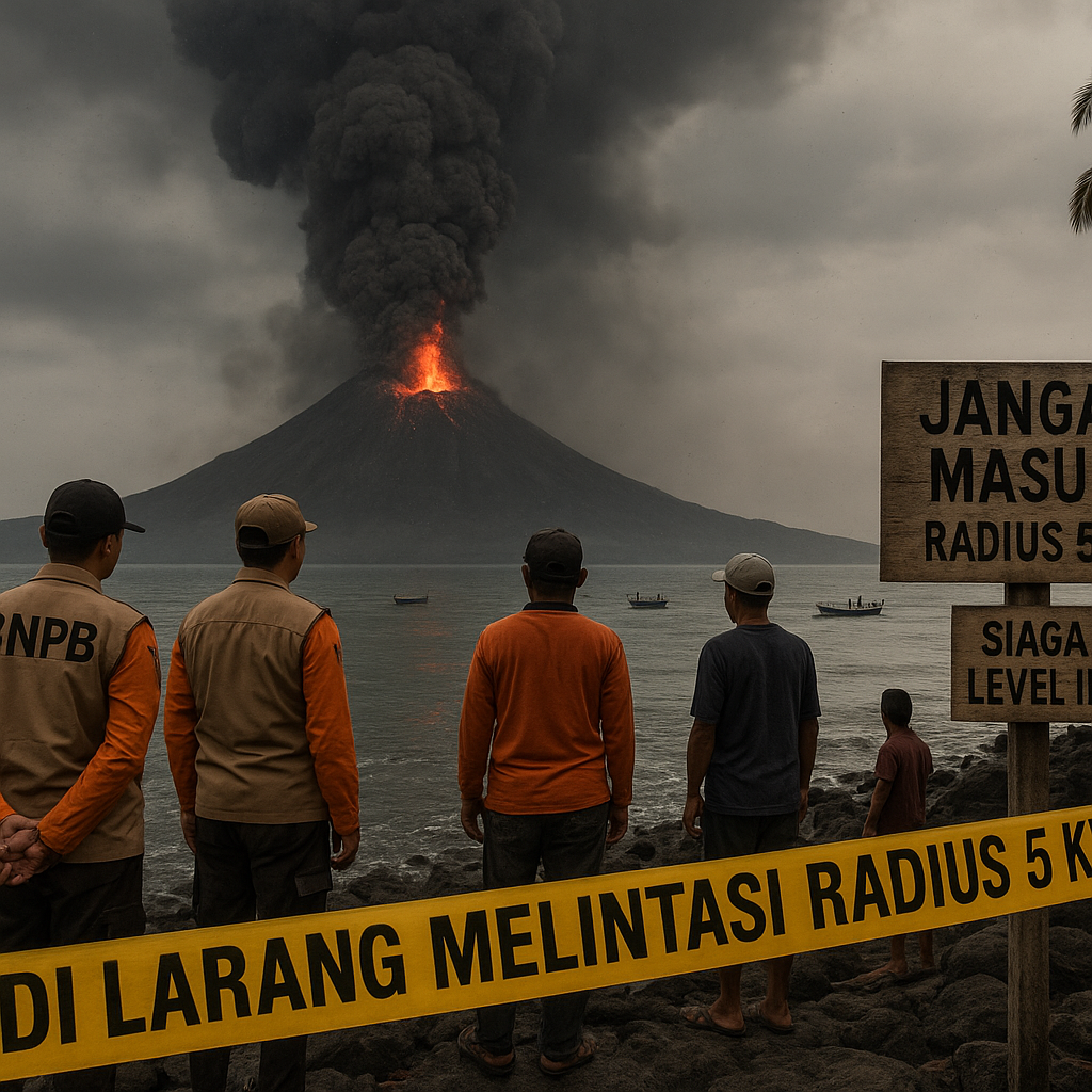 Gunung Anak Krakatau Siaga Level III, Warga Diimbau Jauhi Radius 5 Km