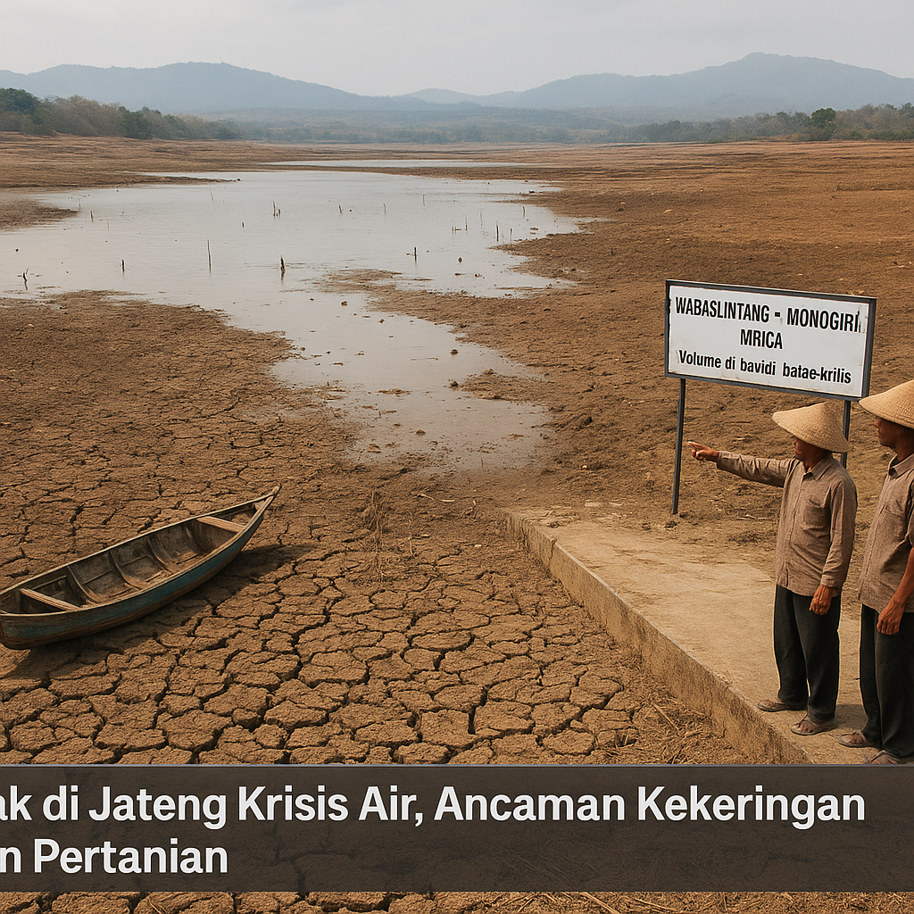 Waduk di Jateng Krisis Air, Ancaman Kekeringan Lahan Pertanian
