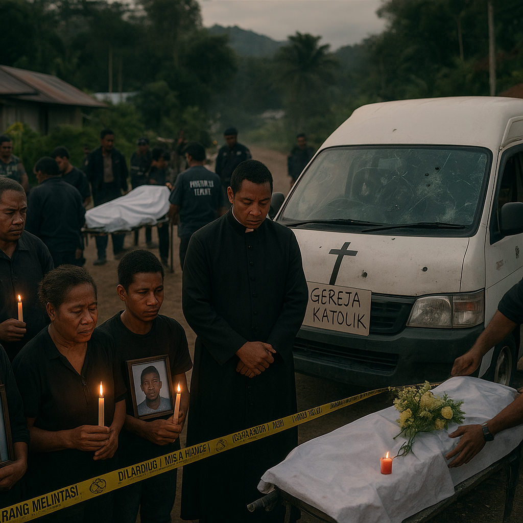 Papua: Hari-hari penuh kekerasan di Intan Jaya – Pendeta dan ibu hamil tewas ditembak, rombongan Gereja Katolik diberondong peluru