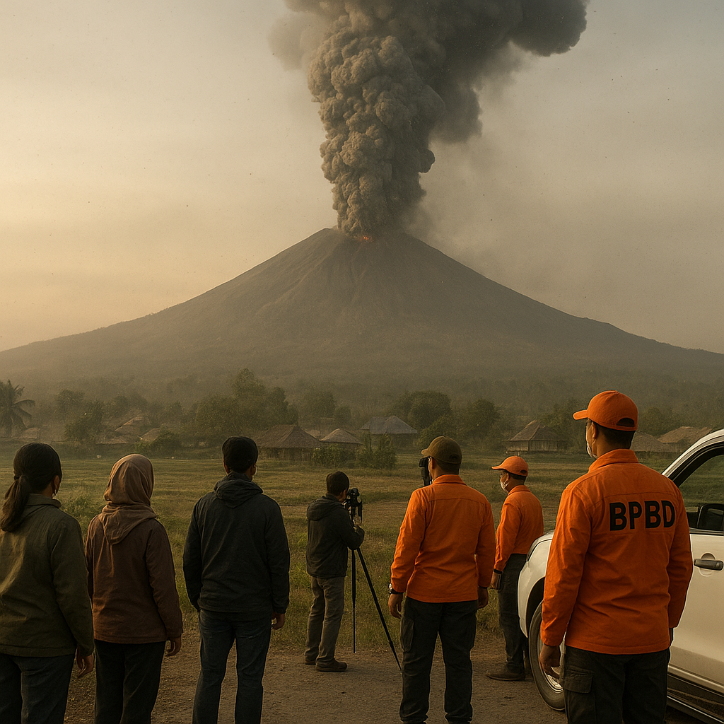 Gunung Lewotobi Meletus Minggu Pagi, Semburkan Abu Vulkanik Setinggi 1,5 Kilometer