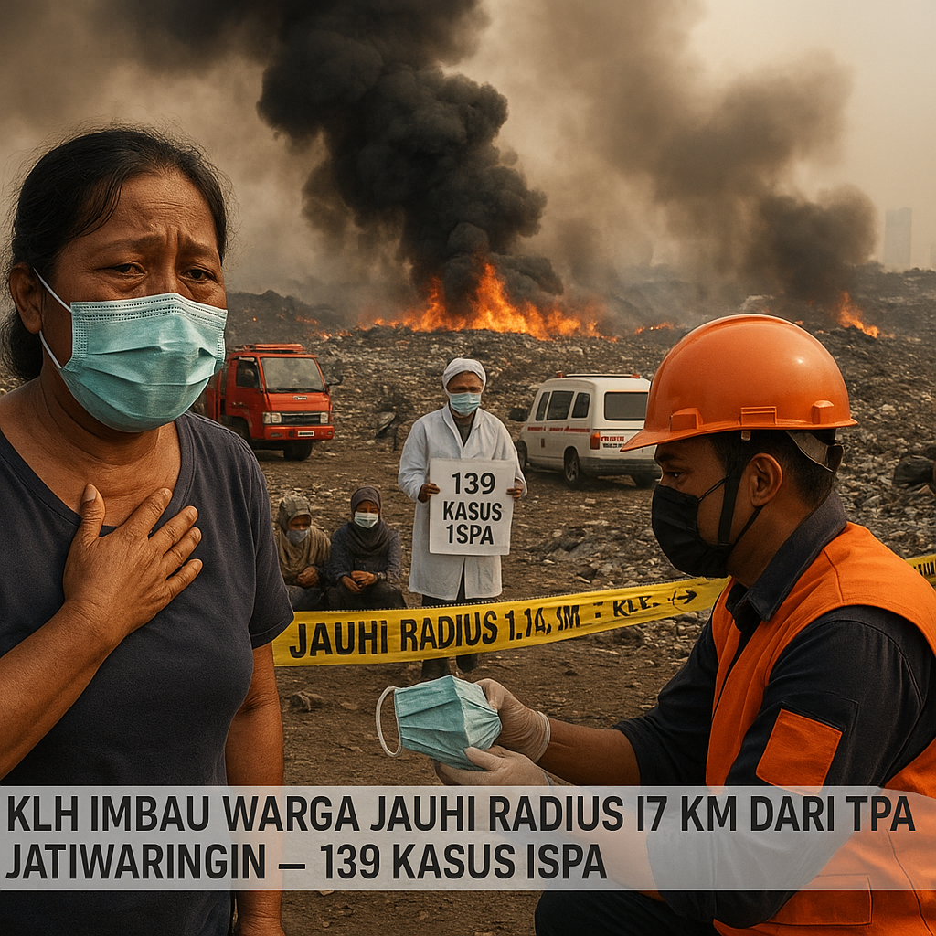 KLH Imbau Warga Jauhi Radius 1,7 Km dari TPA Jatiwaringin, 139 Kasus ISPA Terdata