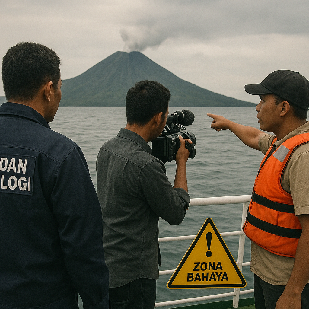 Badan Geologi: Video Erupsi Gunung Anak Krakatau dari atas kapal hoaks