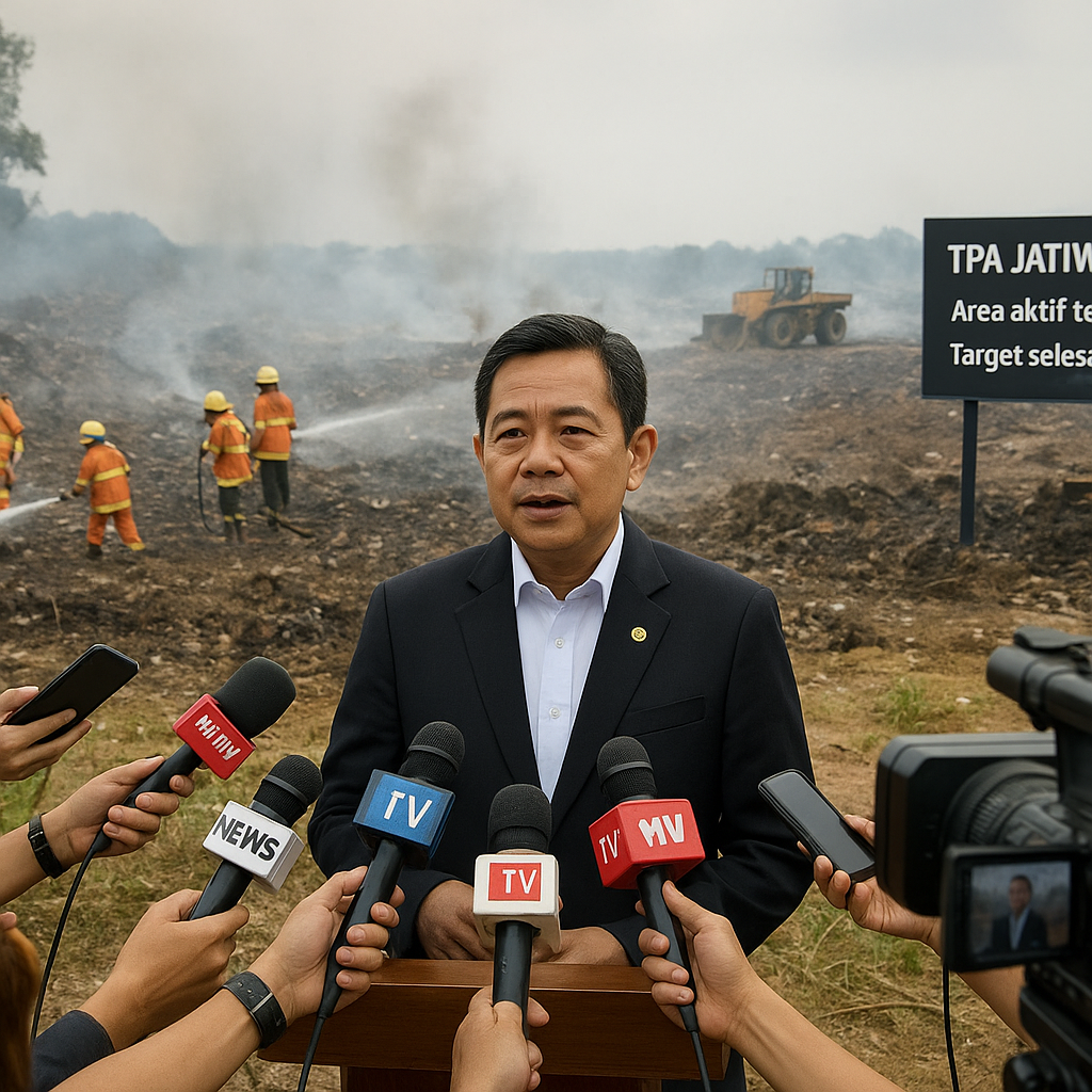 Menteri LH Ungkap Kondisi Terkini Kebakaran di TPA Jatiwaringin
