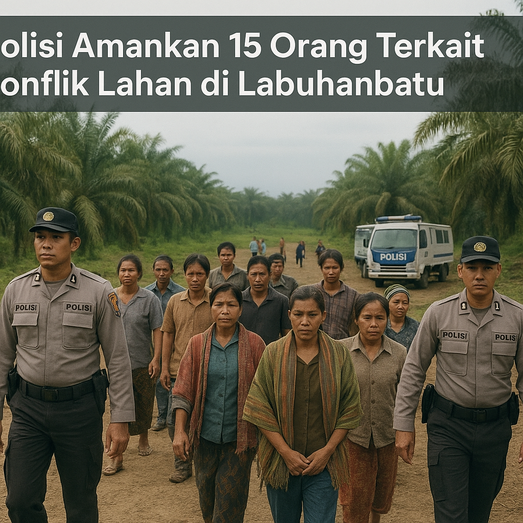 Polisi Amankan 15 Orang Terkait Konflik Lahan di Labuhanbatu
