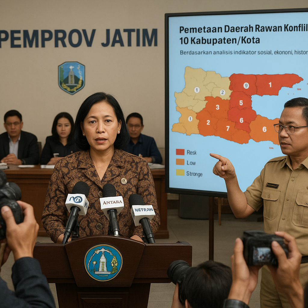 Pemprov Jatim Rilis Pemetaan Daerah Rawan Konflik Sosial, Fokus pada 10 Kabupaten/Kota
