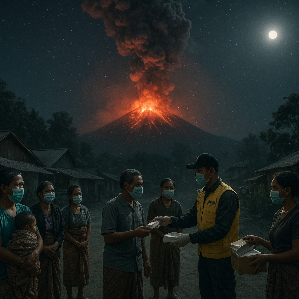 Gunung Lewotobi Meletus Lagi Malam Ini, Sejumlah Desa Dilanda Hujan Abu