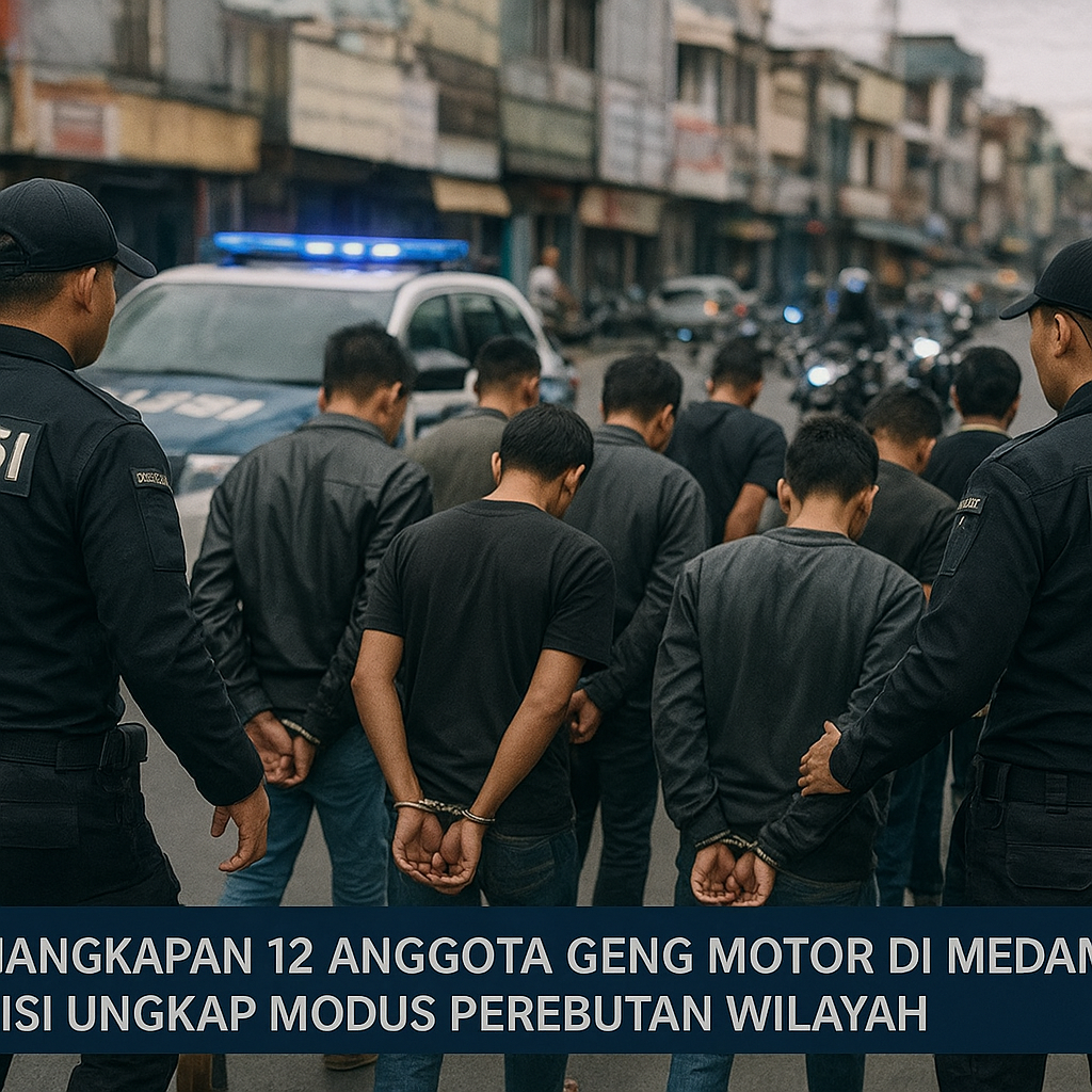 Penangkapan 12 Anggota Geng Motor di Medan, Polisi Ungkap Modus Perebutan Wilayah