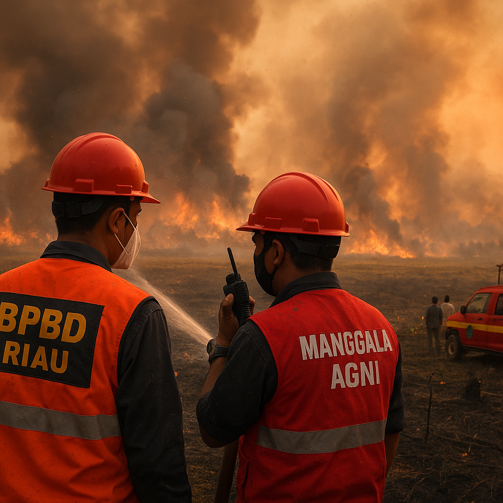 Kebakaran Hutan dan Lahan di Riau Meluas, Titik Panas Meningkat