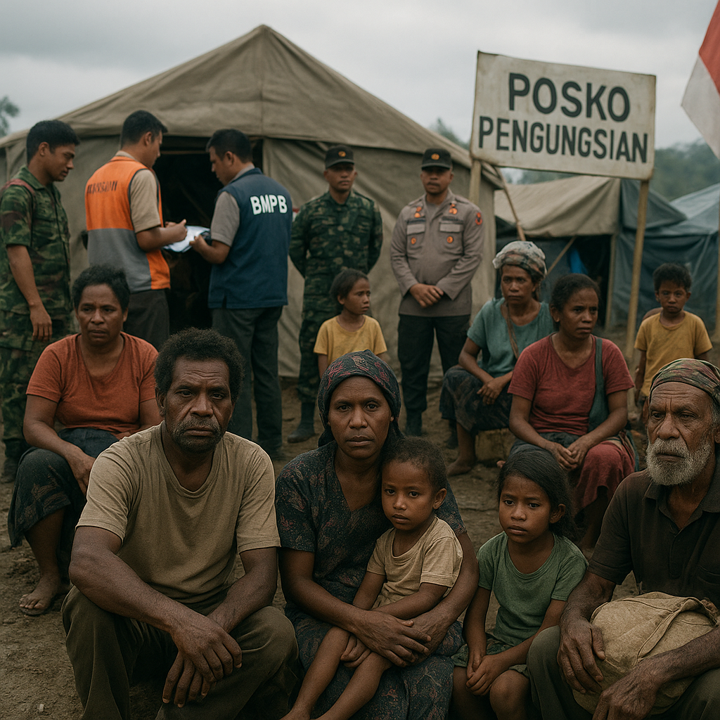 122.000 Orang Mengungsi imbas Konflik Papua, TNI-Polri Diminta Menahan Diri