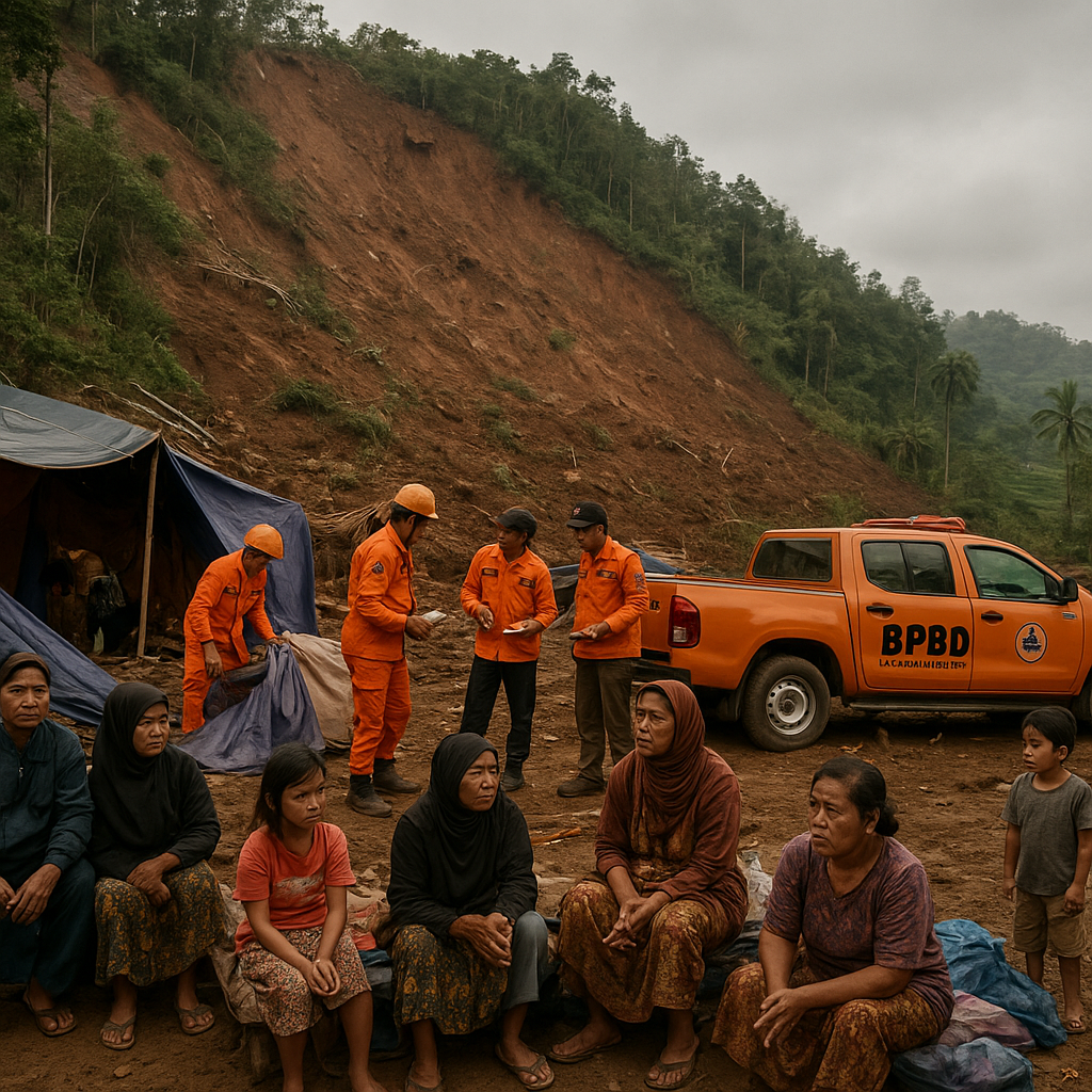 Tanah Longsor di Kabupaten Serang, Banten: 266 Warga Diungsikan