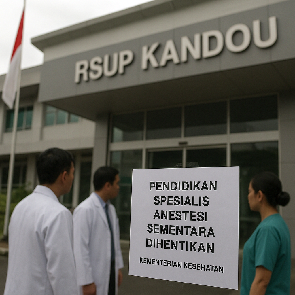 Kemenkes Hentikan Sementara Pendidikan Prodi Anestesi di RS Kandou Imbas Kasus Meninggalnya Dokter PPDS