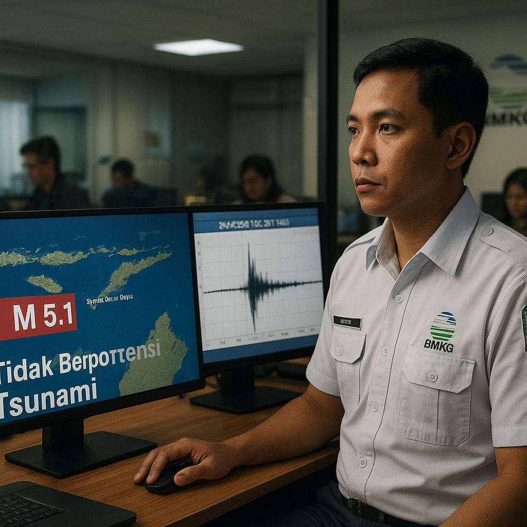 Gempa M 5,1 Guncang Sumba Barat Daya NTT, Tidak Berpotensi Tsunami