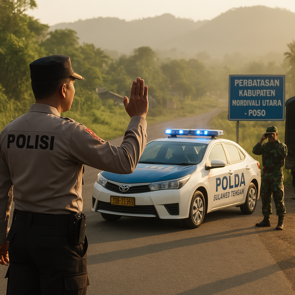 Polda Sulawesi Tengah Perketat Patroli di Perbatasan Kabupaten Morowali Utara dan Poso