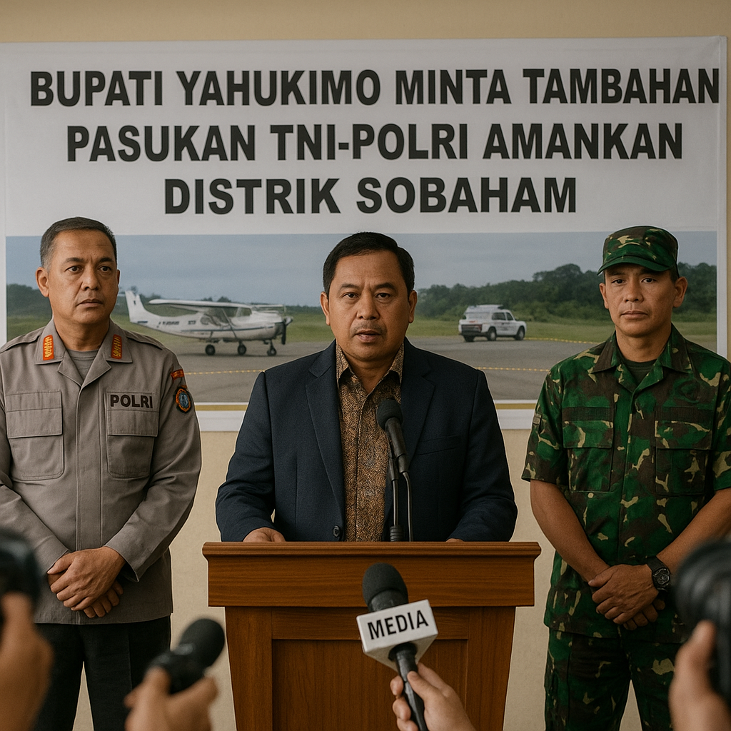 Bupati Yahukimo Minta Tambahan Pasukan TNI-Polri Amankan Distrik Sobaham