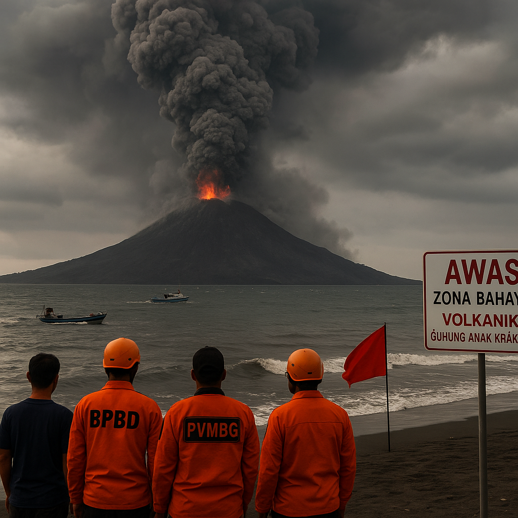 Gunung Anak Krakatau Status Siaga, Potensi Tsunami 2018 Jadi Peringatan