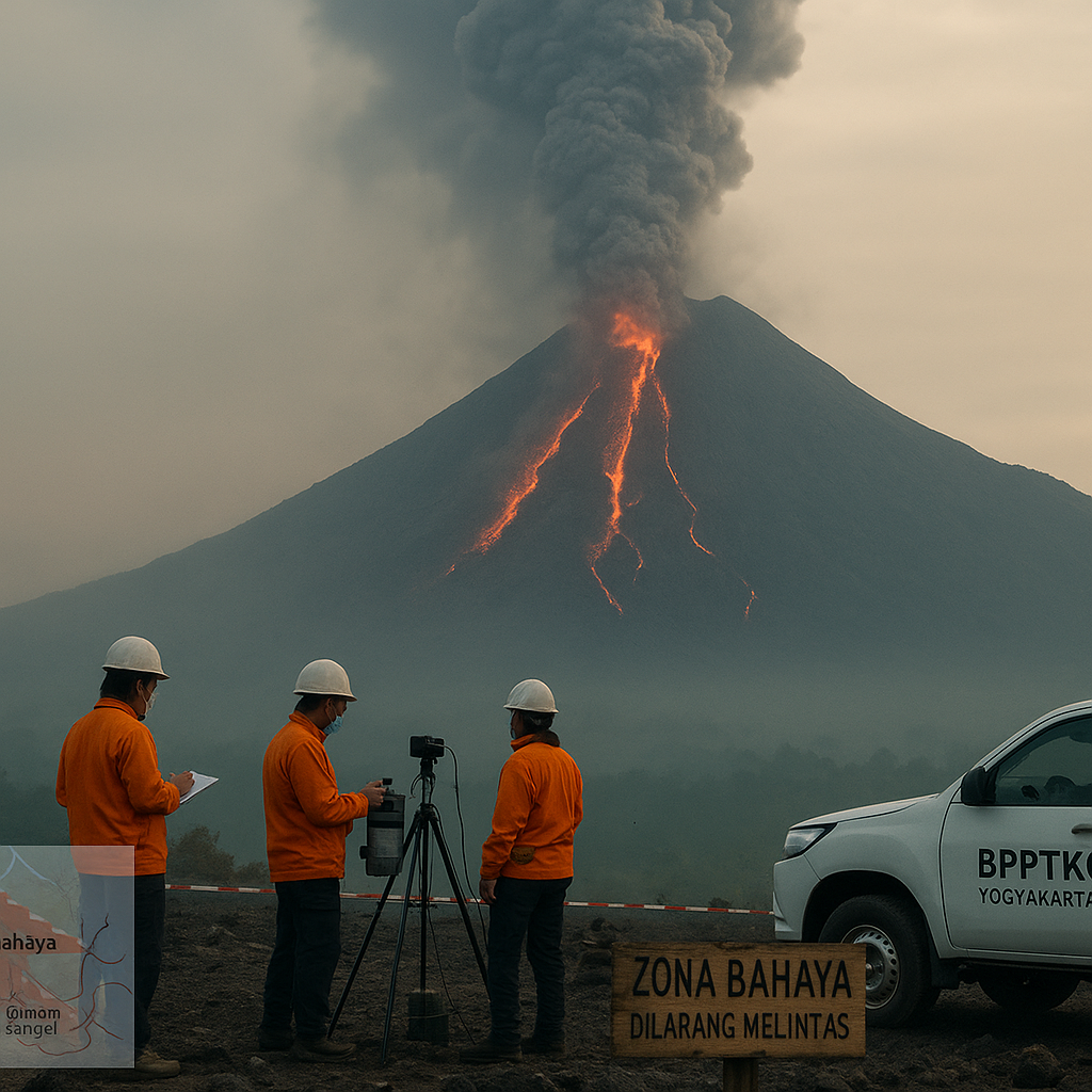 Aktivitas Gunung Merapi Minggu 12 Juli 2026 Pagi Ini: Teramati 4 Kali Guguran Lava