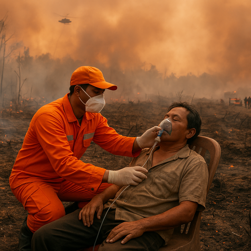 Karhutla di Kalimantan Hanguskan Puluhan Hektare, Satu Warga Pingsan Hirup Asap