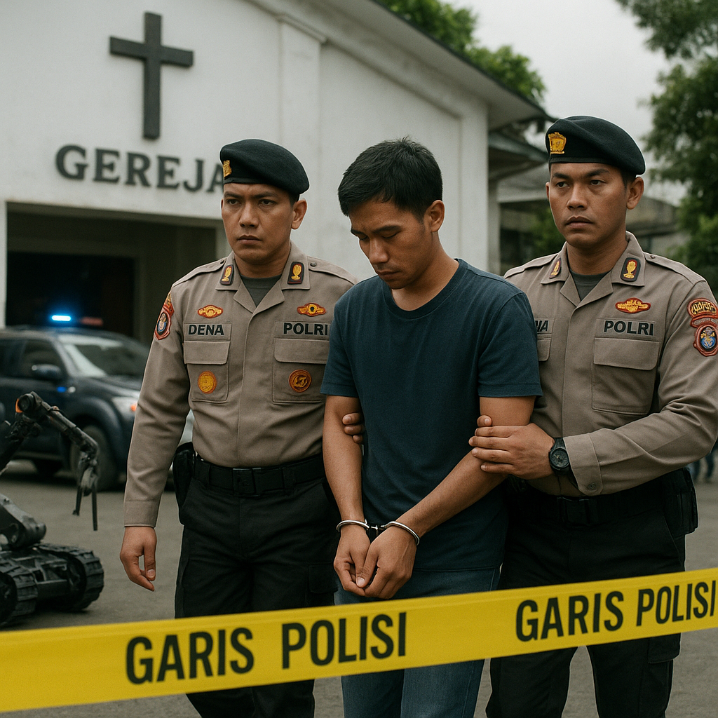 Polisi Amankan Satu Orang Terkait Pengeboman di Gereja Manado