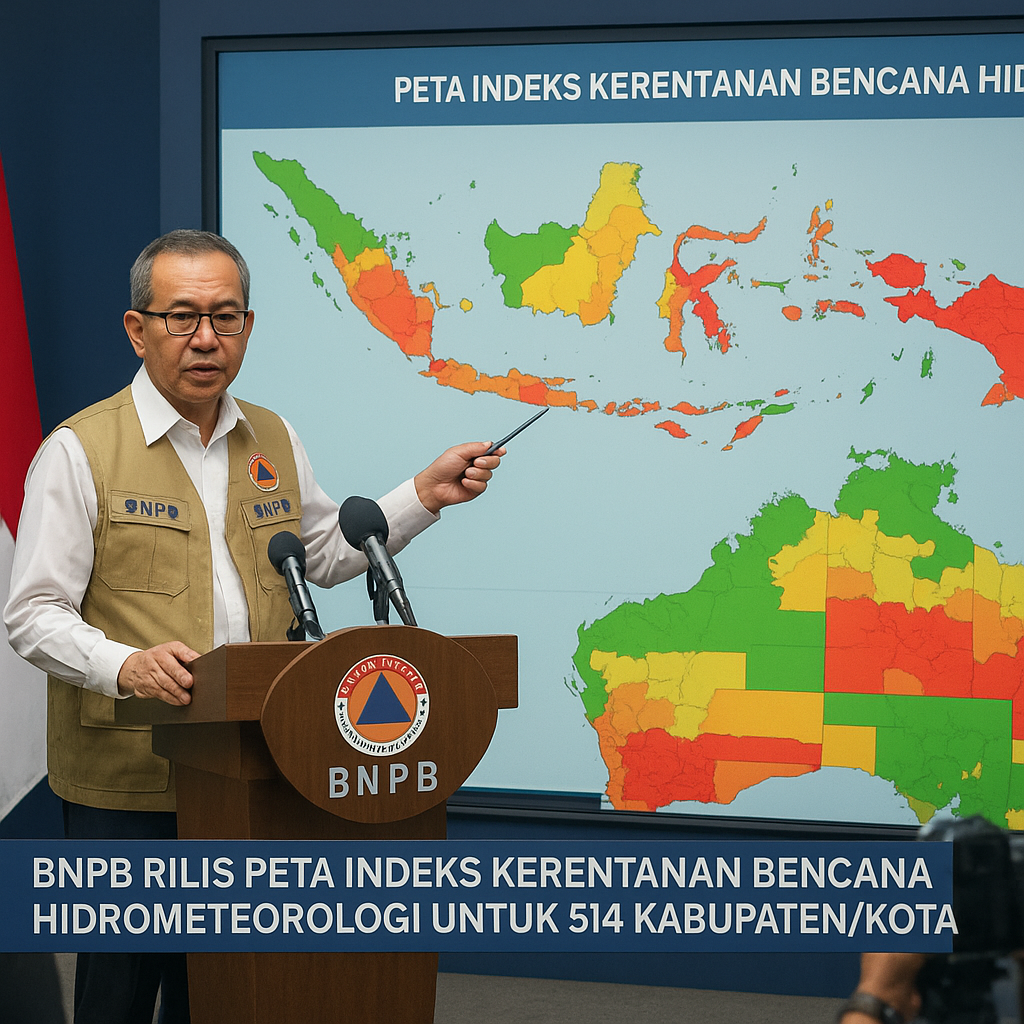 BNPB Rilis Peta Indeks Kerentanan Bencana Hidrometeorologi untuk 514 Kabupaten/Kota