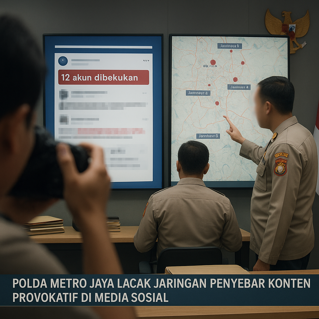 Polda Metro Jaya Lacak Jaringan Penyebar Konten Provokatif di Media Sosial