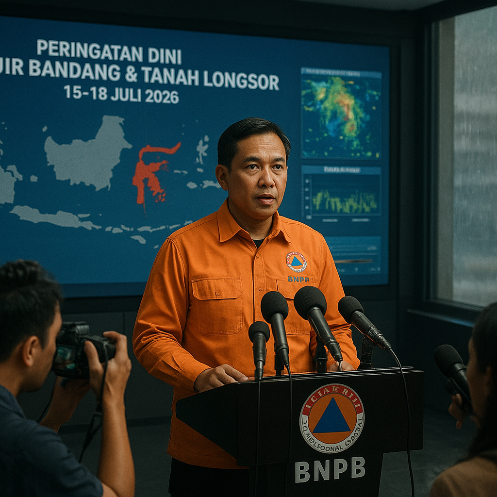 BNPB Rilis Peringatan Dini Banjir Bandang untuk Wilayah Sulawesi Selatan dan Maluku