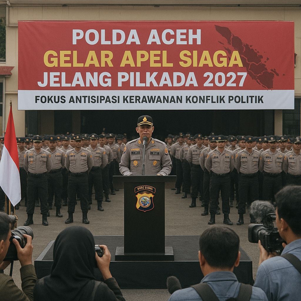 Polda Aceh Gelar Apel Siaga Jelang Pilkada 2027, Fokus Antisipasi Kerawanan Konflik Politik