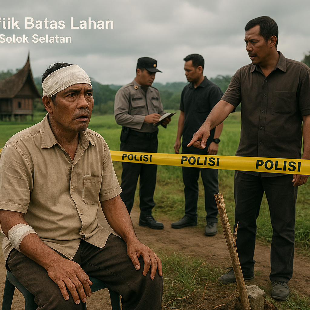 Konflik Batas Lahan di Solok Selatan, Dua Warga Luka Bacok