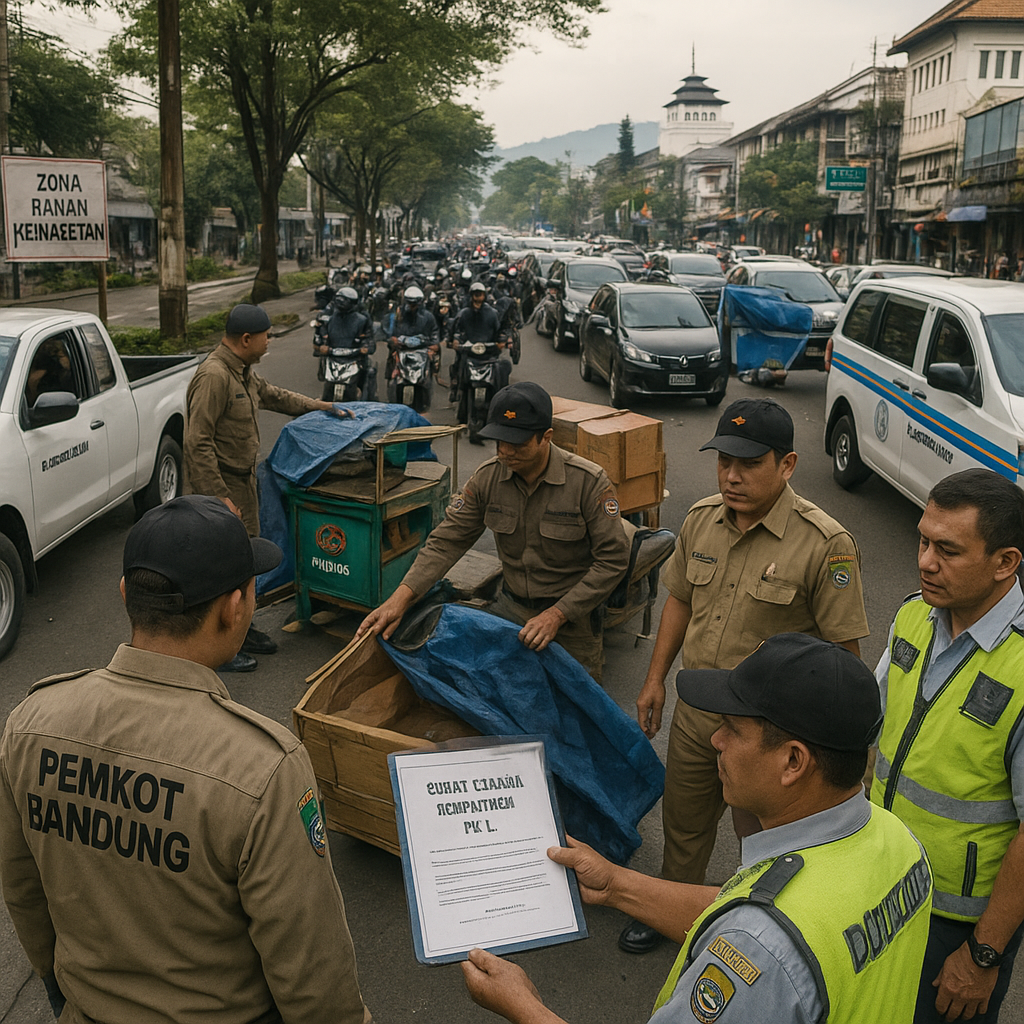 Pemkot Bandung Terbitkan Surat Edaran Penertiban PKL di Titik Rawan Kemacetan