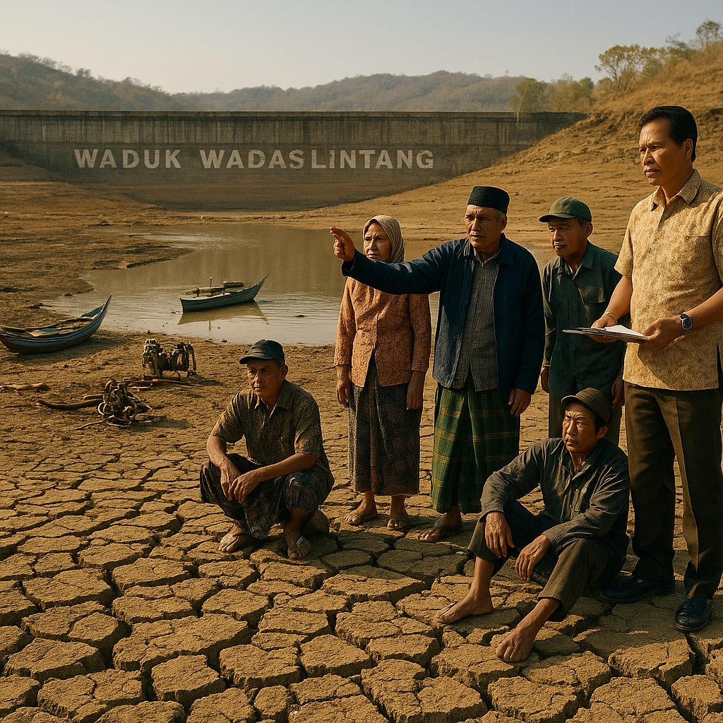 Waduk di Jateng-Kebumen Menyusut Drastis, Ancaman Kekeringan Meluas