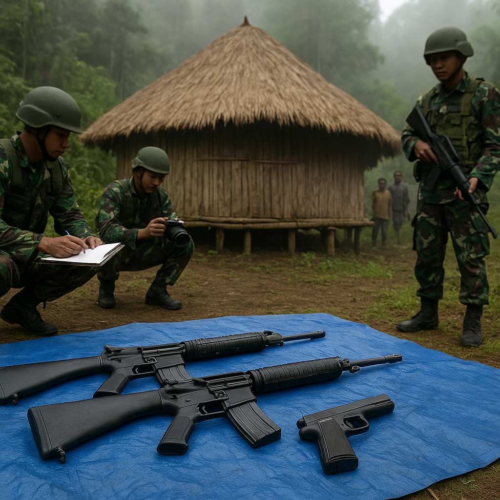 TNI Kuasai Honai Diduga Jadi Markas Transit OPM di Papua, 3 Senjata Api Disita